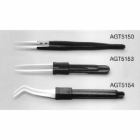 T5152  Ceramic tweezers, serrated, alloy shank